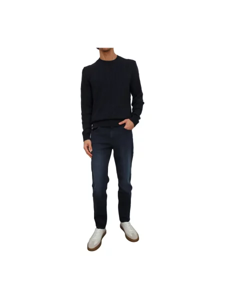 Sweter Boss wełniany niebieski