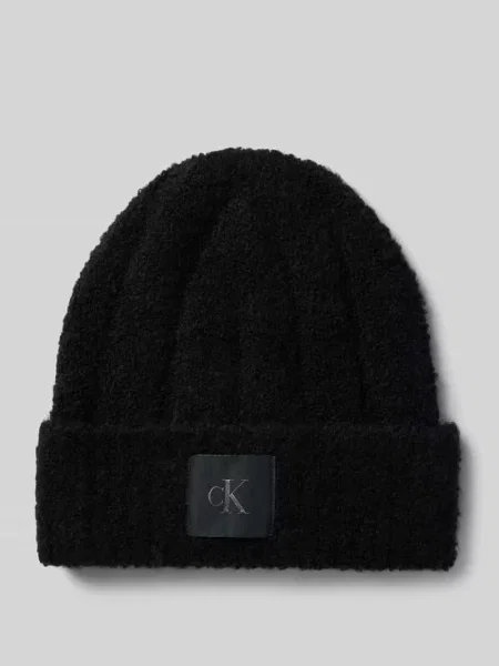 Czapka Calvin Klein Patch Boucle czysty czarny
