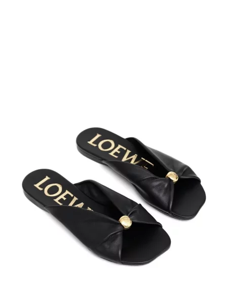 Sandale Loewe din piele fără toc negru