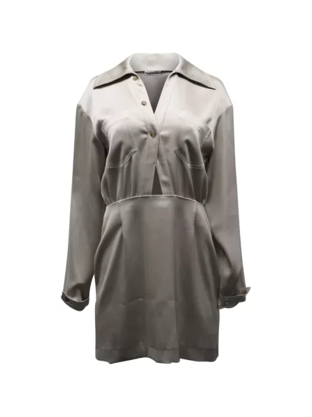 Rochie tip cămașă Nanushka de costum gri