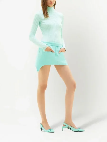 Mini sukňa Courreges modrá