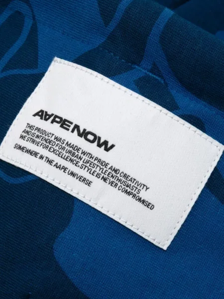 Hanorac cu glugă Aape By A Bathing Ape cu imagine cu model camuflaj albastru