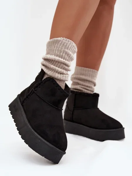 Полуотворени обувки Big Star Shoes на платформе черно