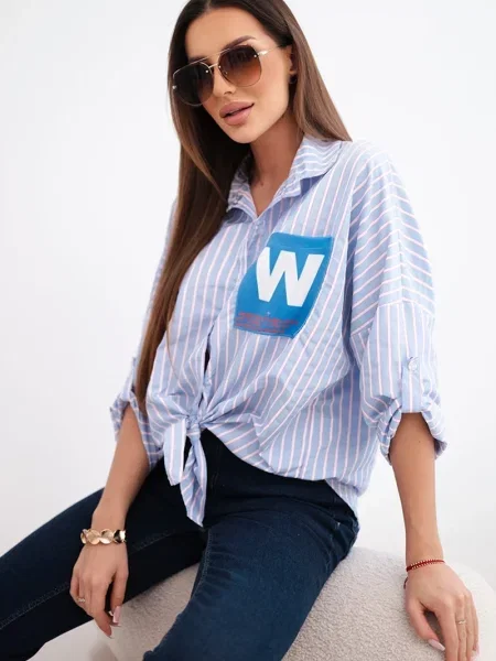 Cămașă Kesi Włoski cu dungi negru