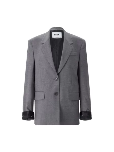 Marynarka Msgm wełniana szara