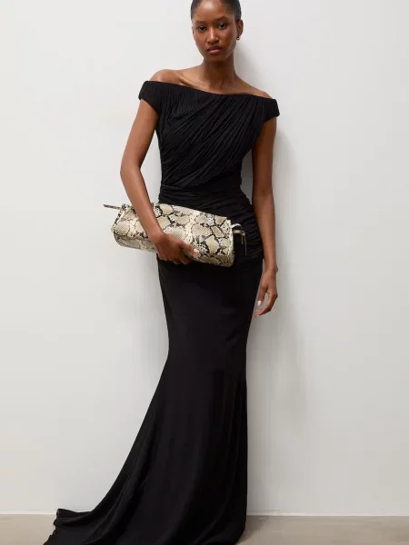 Answear.LAB rochie drapată negru