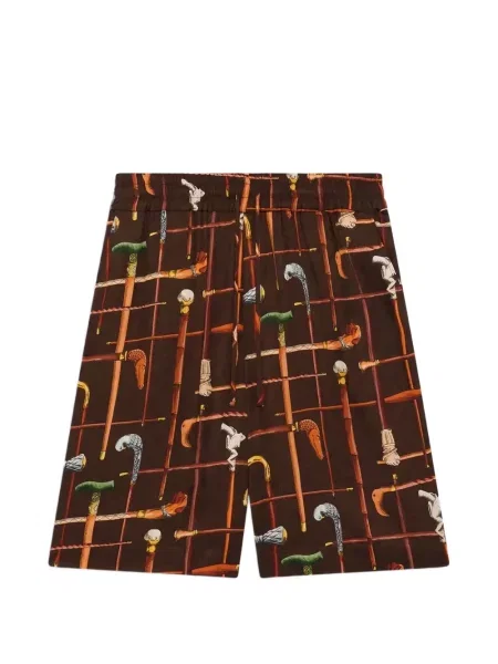 Туризъм шорти Drôle De Monsieur с принт кафяво