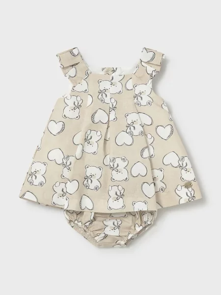 Mayoral Newborn Дитяча сукня з домішкою льону