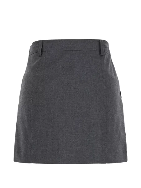 Cu centură fusta mini Dunst gri