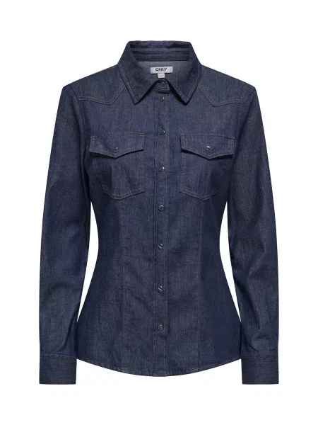 ONLY Bluză ONLOlivia denim albastru