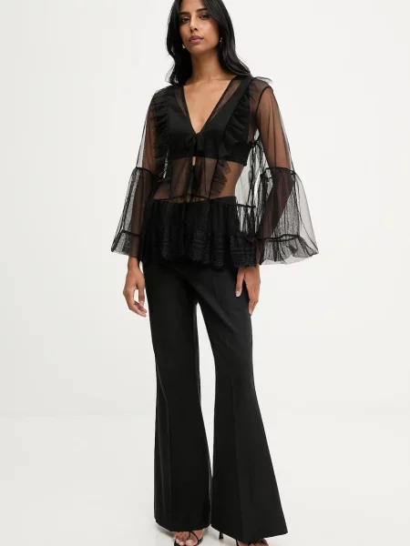 Halenka Answear.LAB hladká černá