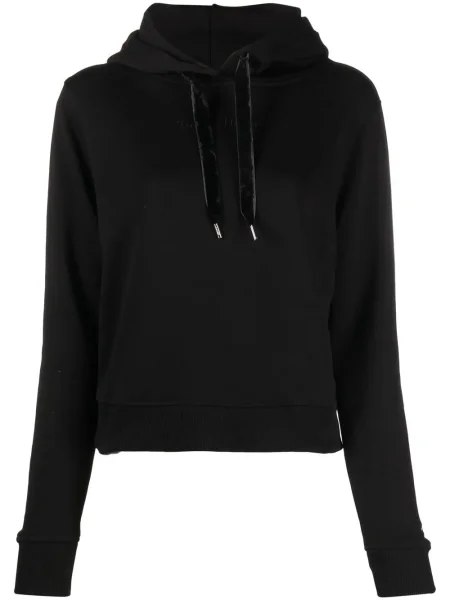 Haftowana długa bluza z kapturem Tommy Hilfiger czarna