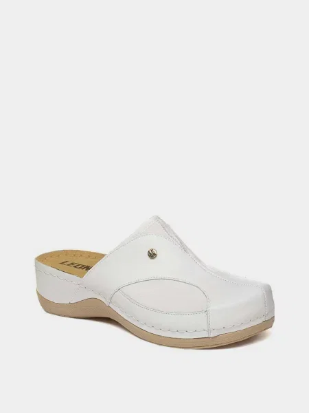 Шкіряне Сабо Leon білий