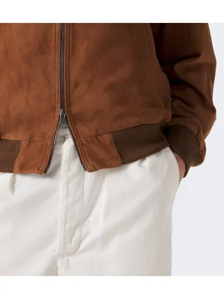 Geacă Polo Ralph Lauren din piele de căprioară maro