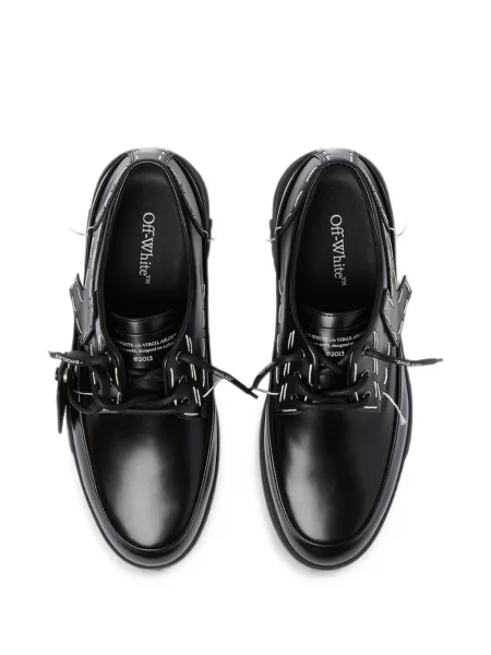 Pantofi derby Off-white business alb