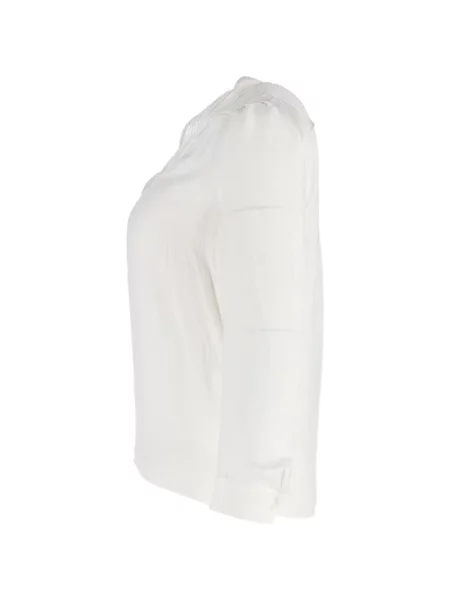 Bluză Maje cu decolteu în V lungă alb