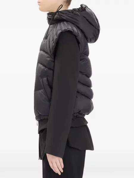 Vestă High cu glugă negru