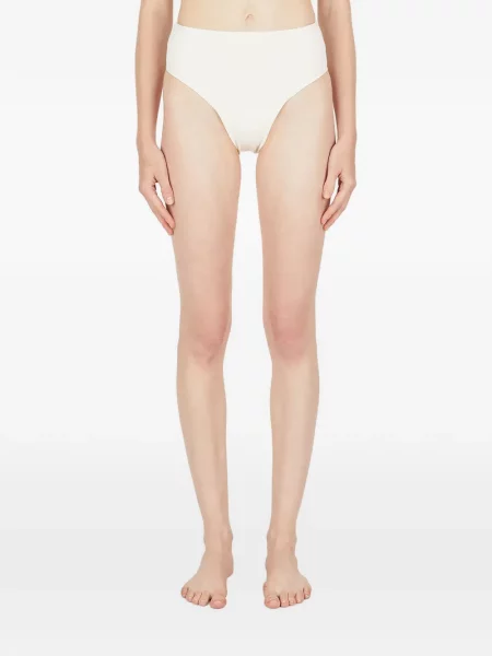 Bikini St. Agni cu talie înaltă alb