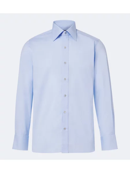 Cămașă Tom Ford din poplin albastru