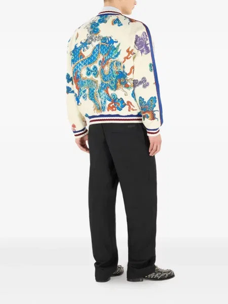 Geacă bomber Roberto Cavalli alb
