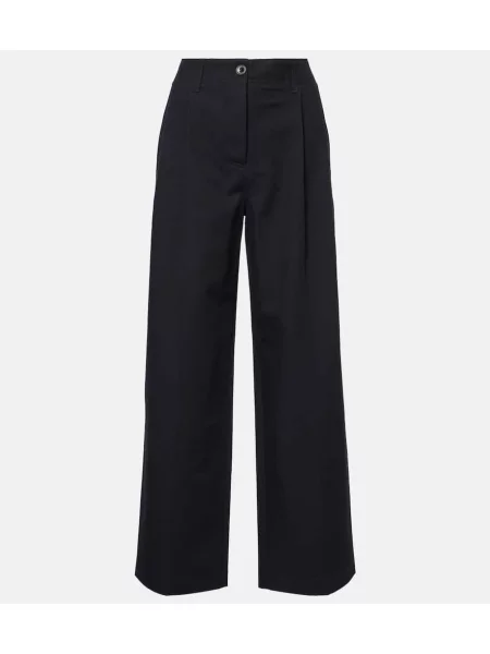 Pantaloni chino Toteme din țesătură twill albastru