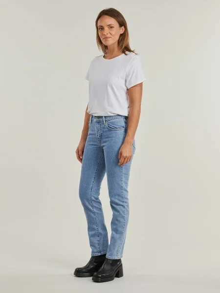 Blugi drepți Levi's® cu talie înaltă albastru