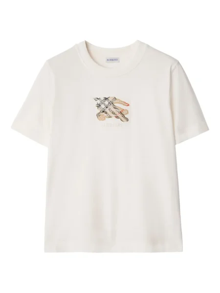 Tricou Burberry în carouri alb