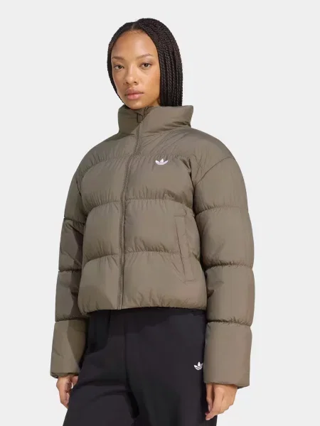 Демісезонна куртка adidas SHORT PADDED коричневий