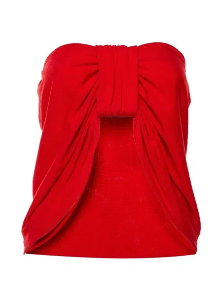 Top Moschino Cheap & Chic cu funde fără bretele roșu