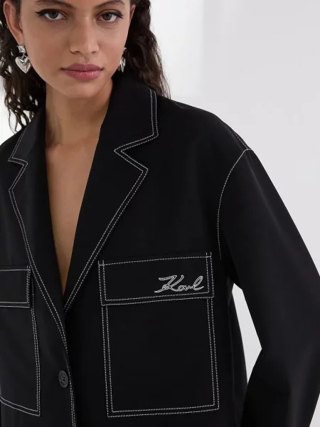 Karl Lagerfeld geacă jeans de tranziție negru