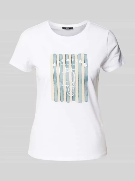 T-shirt z nadrukowanym motywem Zero biała