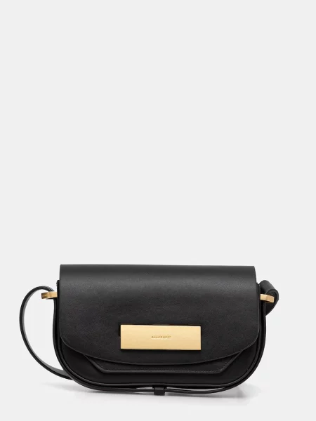 Кожена чанта AllSaints ETTA черно