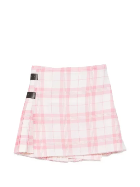 Fusta mini Vivienne Westwood în carouri alb