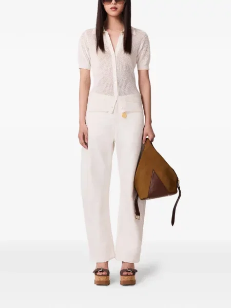 Scurt top Stella Mccartney tricotate alb