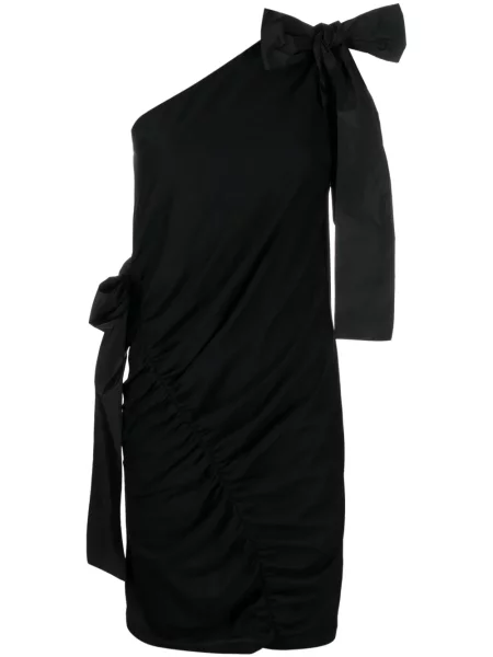 Rochie Msgm cu funde cu un umăr gol de costum negru