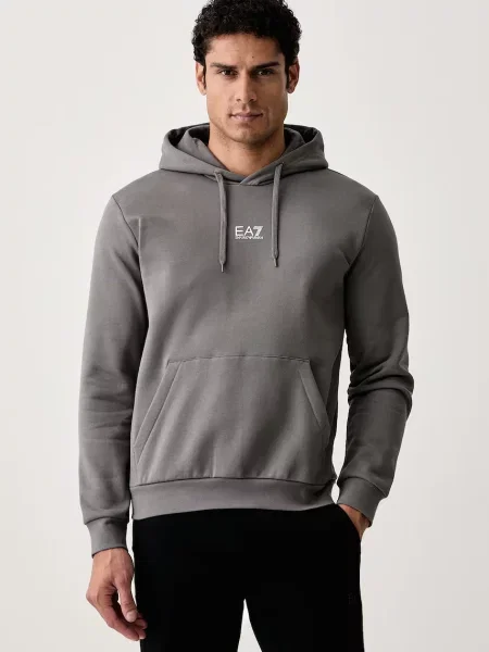 Emporio Armani hanorac cu glugă pentru bărbați cu gri