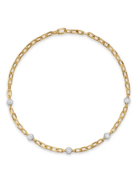 Colier David Yurman cu mărgele galben