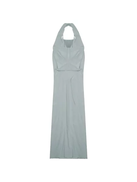 Rochie midi Alysi de mătase gri
