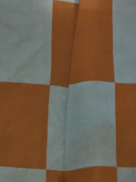 Rochie Uma Wang în carouri asimetrică galben