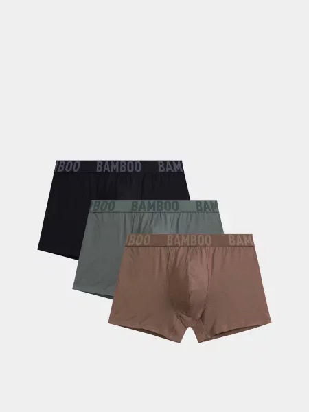 Набір трусів Atlantic чорний/бежевий бамбук чорні