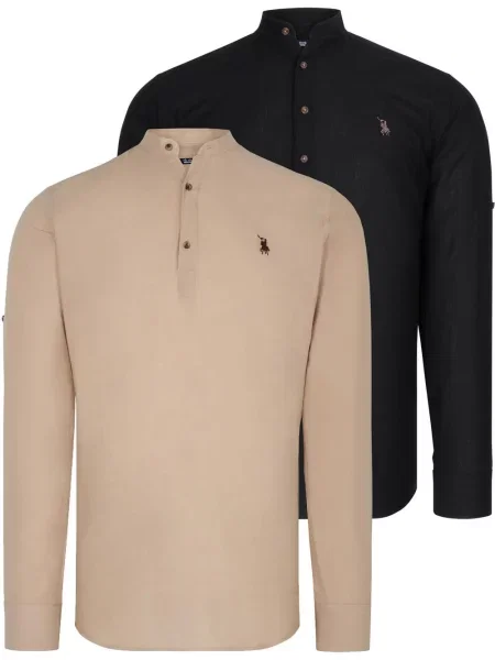 Gulerat cămașă Dewberry negru