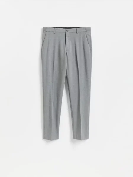 Reserved Pantaloni clasici slim gri-închis gri