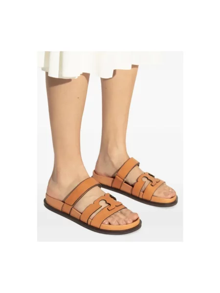 Klapki Tory Burch beżowe