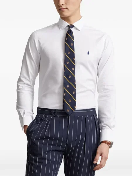 Tricou polo Polo Ralph Lauren cu autograf cu 5 buzunare în carouri gri