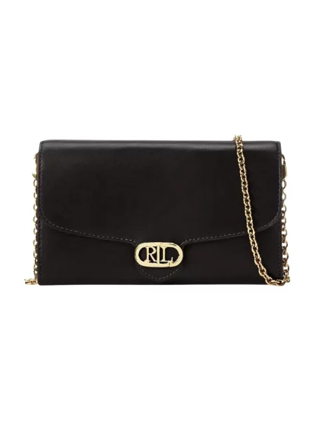 Torebka crossbody Ralph Lauren skórzana czarna