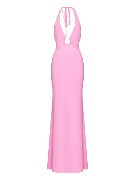Rochie maxi Korobeynikov de costum roz