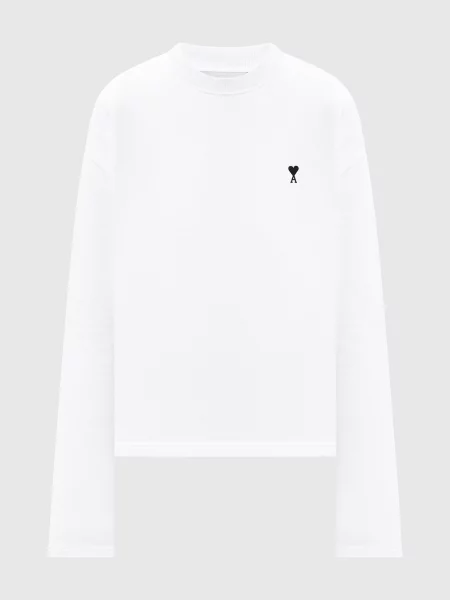 Світшот з вишивкою Ami Paris білий