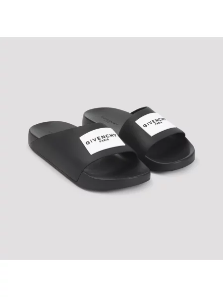 Klapki mules Givenchy bez obcasa czarne