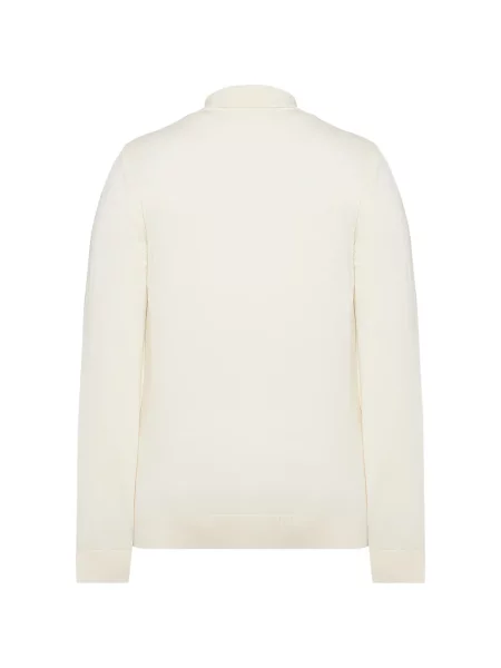Lung tricou polo Boss alb