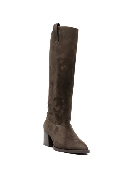 Botine Adrianna Feretti din piele de căprioară maro